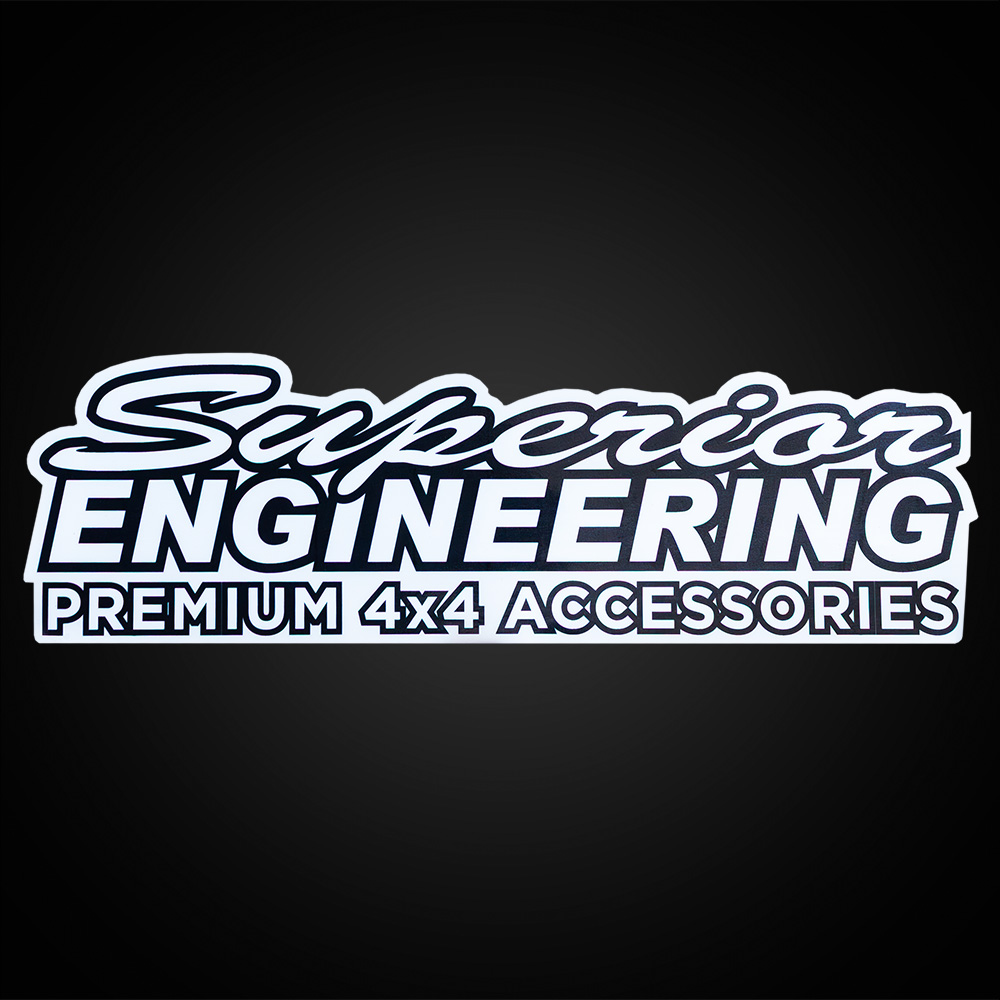 Superior Extra Large Sticker White 525mm x 160mm (Type 3 Design) - SUP-SELW-3